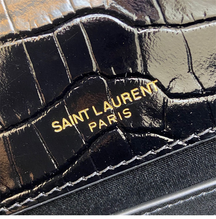 생로랑 케이트 미디엄 숄더백 크로커다일 엠보싱