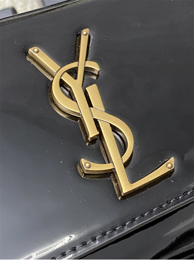 생로랑 케이트 스몰 페이턴트 숄더백 블랙 377629