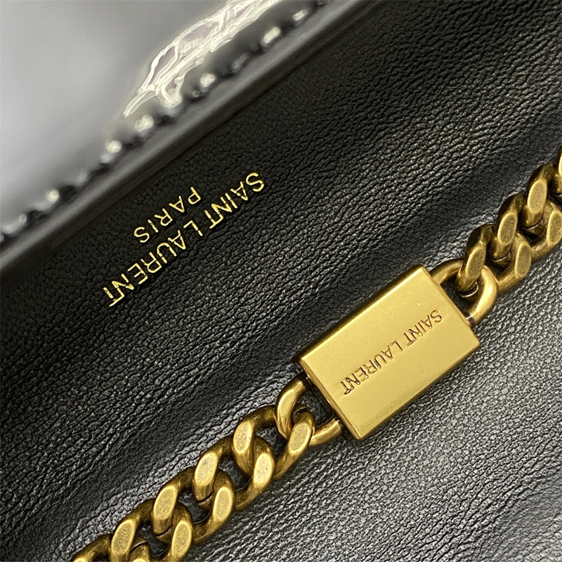 생로랑 케이트 스몰 페이턴트 숄더백 블랙 377629