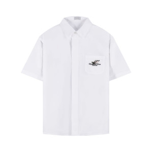 디올 Couture 꾸뛰르 은방울꽃 자수 반팔 셔츠