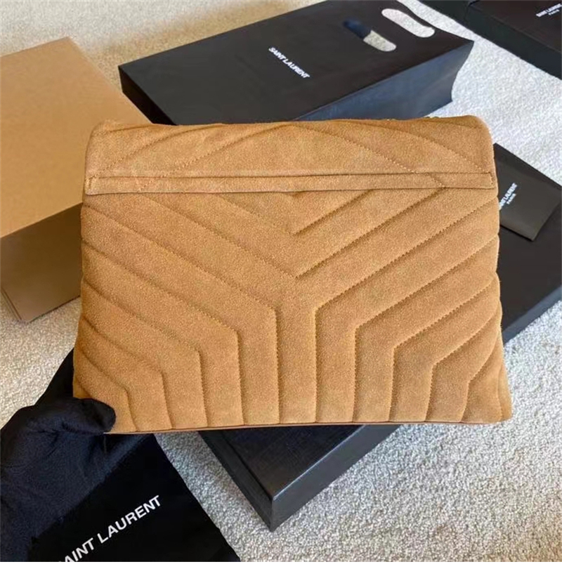 생로랑 스웨이드 벨벳 룰루 숄더 라지 백 베이지 392288