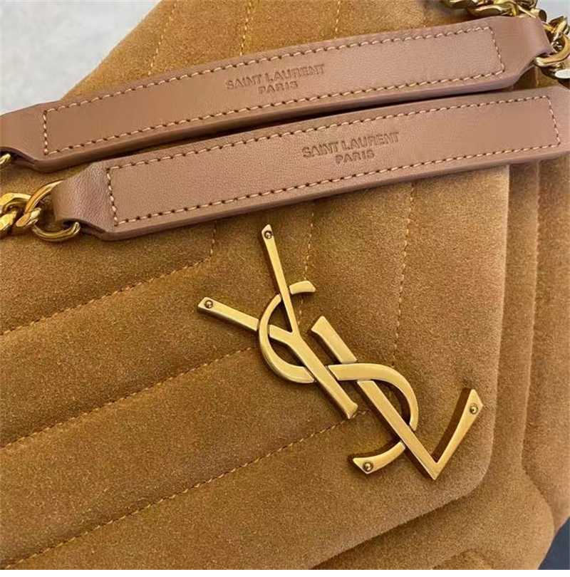 생로랑 스웨이드 벨벳 룰루 숄더 라지 백 베이지 392288