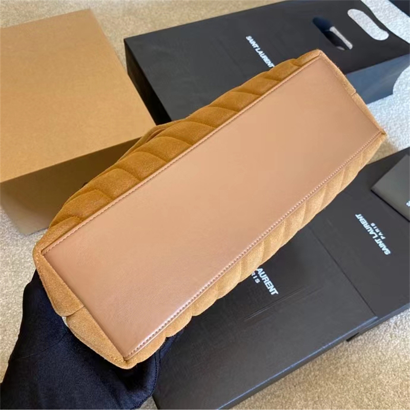 생로랑 스웨이드 벨벳 룰루 숄더 라지 백 베이지 392288