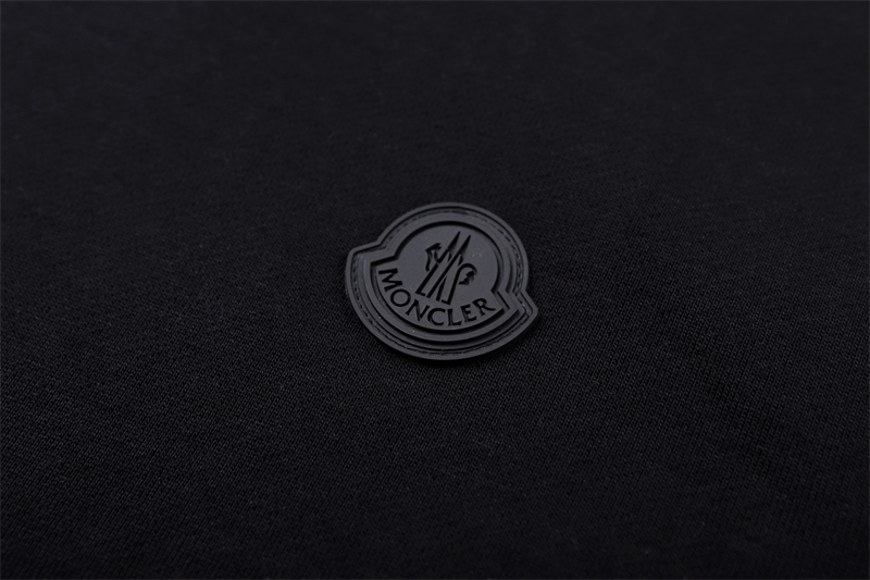 몽클레어 블랙 로고 패치 코튼 후디 （세븐）