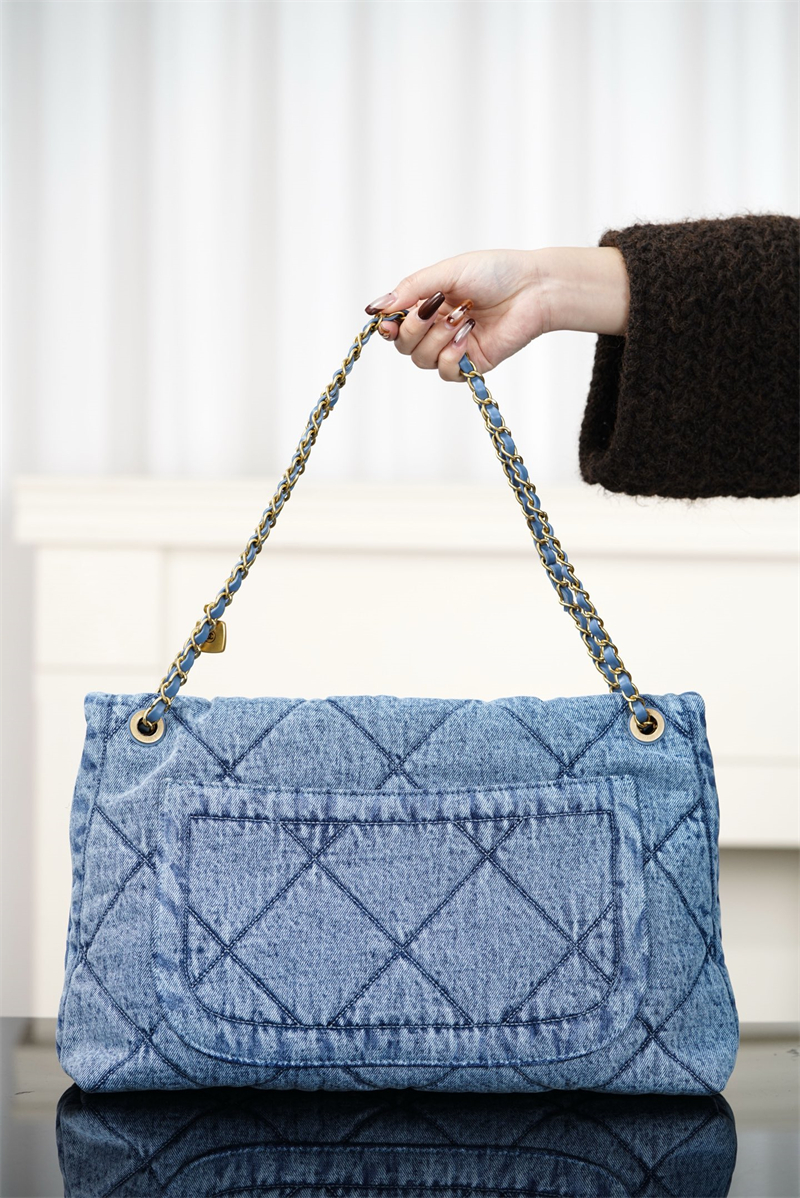 샤넬 25K 투포켓 맥시 플랩백