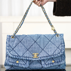 샤넬 25K 투포켓 맥시 플랩백