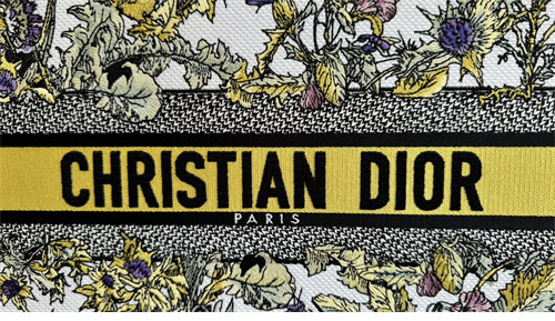 디올 북 토트백 미디엄 샤돈 라떼 옐로우 멀티