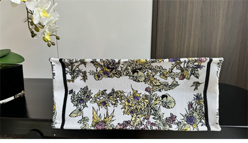 디올 북 토트백 미디엄 샤돈 라떼 옐로우 멀티