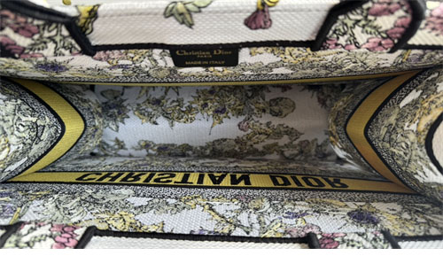 디올 북 토트백 미디엄 샤돈 라떼 옐로우 멀티