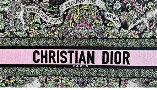 디올 북 토트백 어라운드 더 월드 블랙 멀티