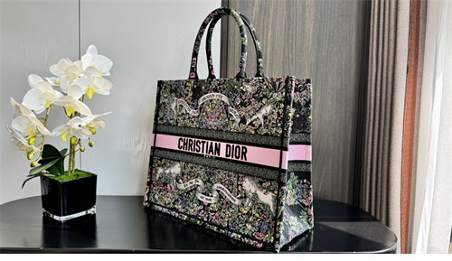 디올 북 토트백 어라운드 더 월드 블랙 멀티