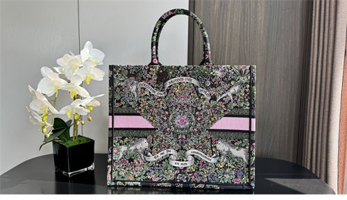 디올 북 토트백 어라운드 더 월드 블랙 멀티