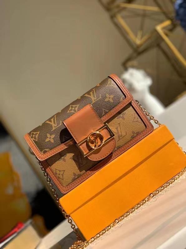 Louis Vuitton Dauphine Chain Wallet Monogram