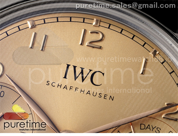 APS공장 IWC 포르투기저 오토메틱 스틸 로즈골드다이얼 블랙가죽스트랩 Portugieser Automatic 42mm SS APSF 1_1 Best Edition RG Dial on Black Leather Strap A52011