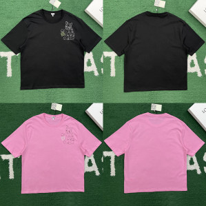 로에베 x 루이스 웨인 퓨처리스트 캣 루즈 핏 코튼 티셔츠