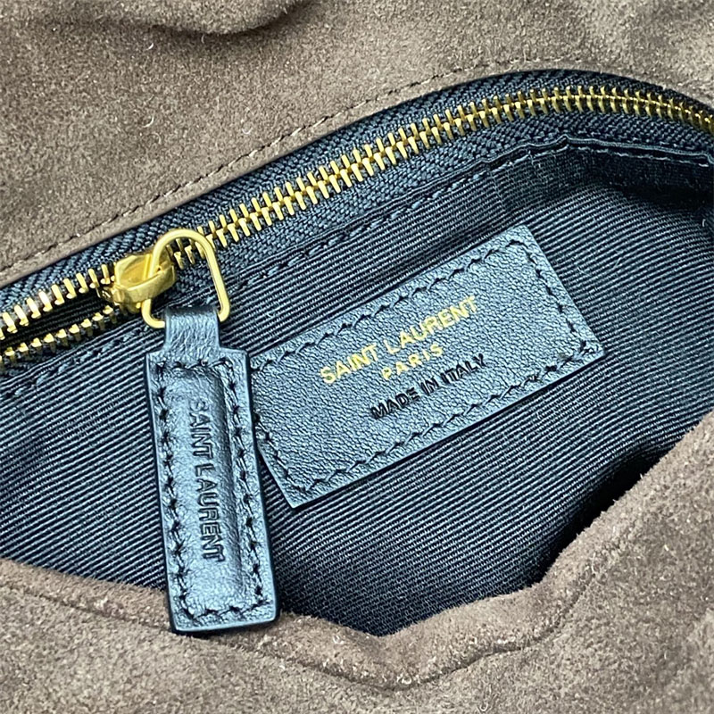 생로랑 루루 푸퍼 스웨이드 미디엄 숄더 백 577475