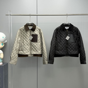 로에베 올오버 다이아 퀼팅 코듀로이 숏 자켓