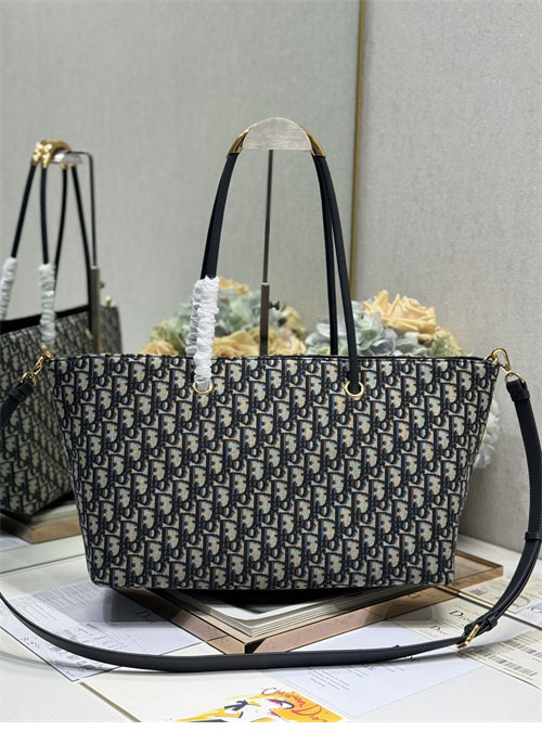 디올 뚜주흐 백 라지 블랙 오블리크