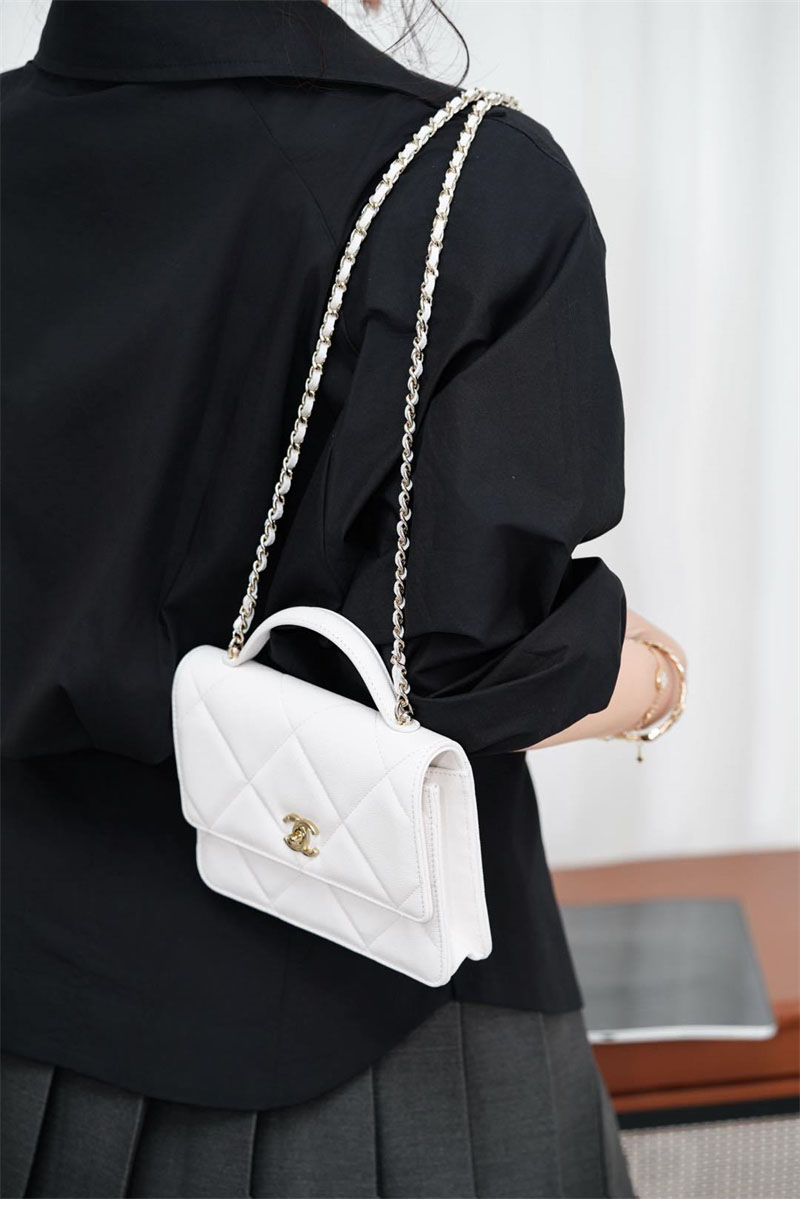 샤넬 25k 탑 핸들 체인 백팩
