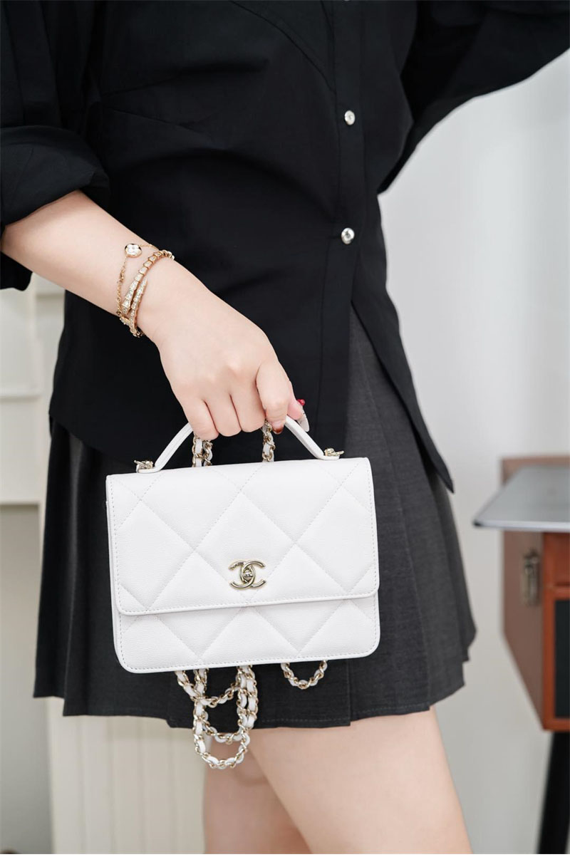 샤넬 25k 탑 핸들 체인 백팩