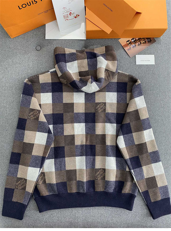 루이비통 다미에 캐시미어 앤 울 블렌드 후디