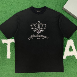 발렌시아가 BB 모텔 미디엄 핏 반팔 티셔츠 블랙