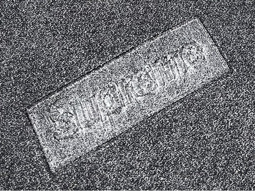 메종 마르지엘라 x 슈프림 포일 박스로고 후드