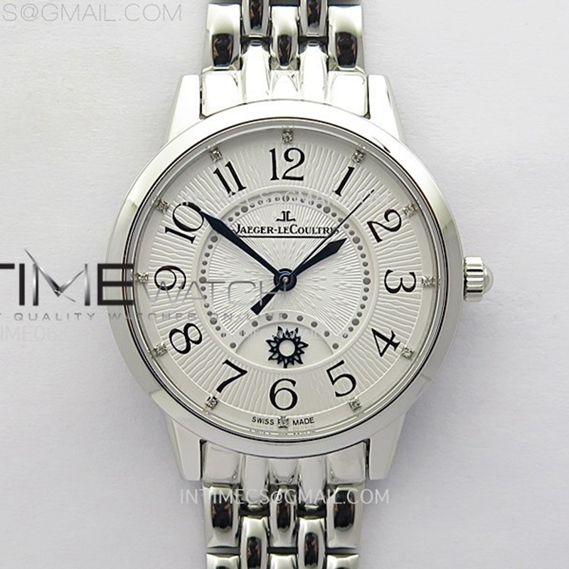 ZF공장 예거르쿨트르 랑데뷰 나잇앤데이 스틸 화이트텍스쳐다이얼다이얼 브레이슬릿 Rendez-Vous Night &amp; Day SS ZF 1_1 Best Edition White Textured Dial SS Bezel on SS Bracelet Super Clone A898 (#001)