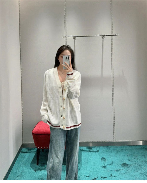 구찌 웹자카드 로고 가디건