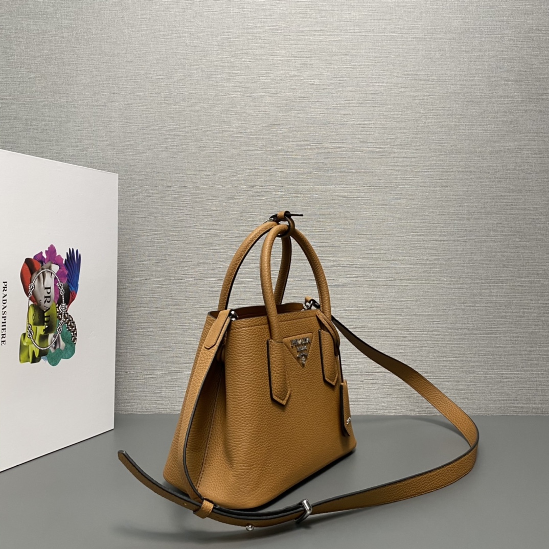 프라다 더블 미니 사피아노 세더 토드백 25*18*12.5CM “4COLOR”