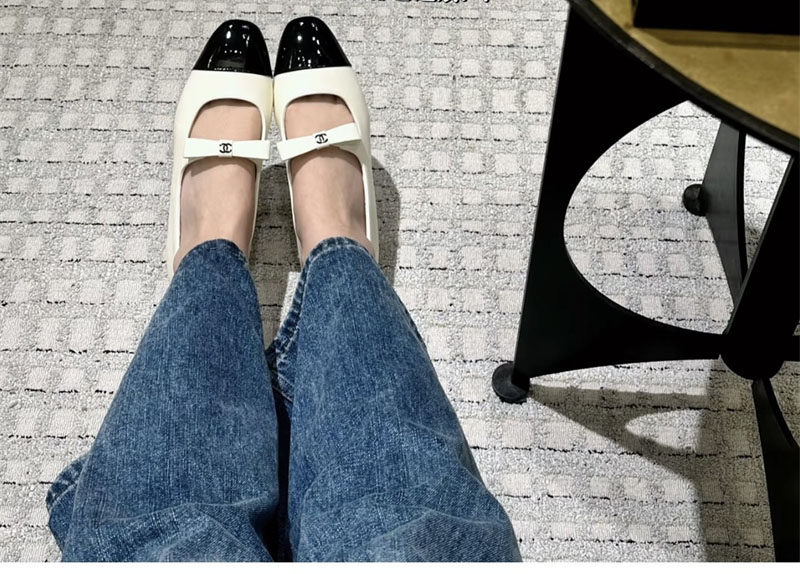 샤넬 25B 메리 제인 발레리나 플랫 슈즈