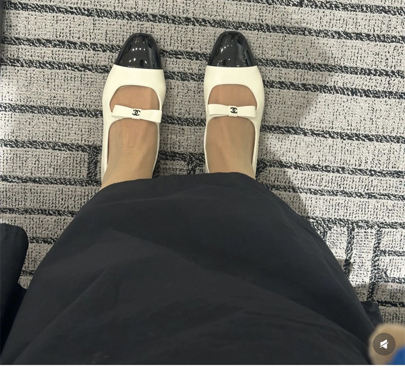 샤넬 25B 메리 제인 발레리나 플랫 슈즈