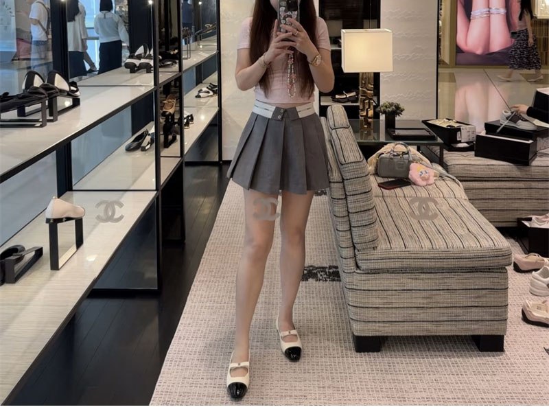 샤넬 25B 메리 제인 발레리나 플랫 슈즈