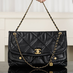 샤넬 25K 투 포켓 맥시 플랩백