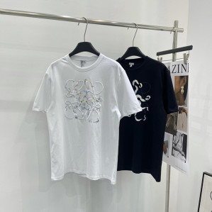 로에베 x 수나 후지타 프린트 자수 반팔 티셔츠