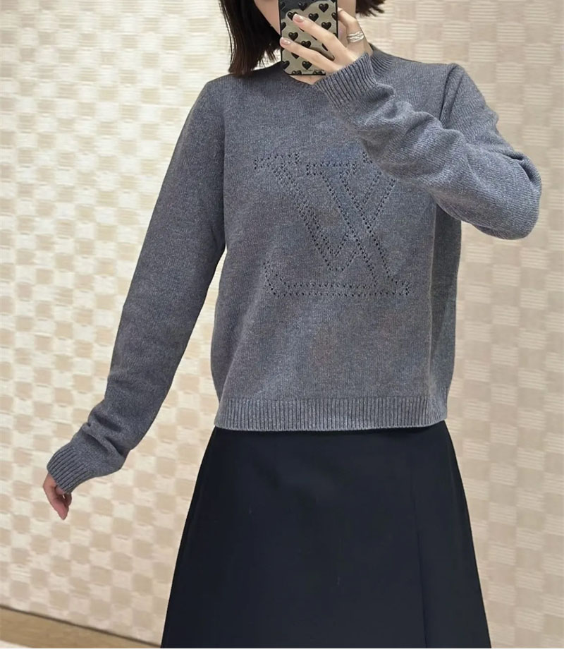 루이비통 엠브로이더드 시그니처 캐시미어 풀오버 니트