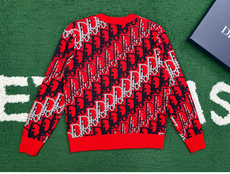 디올 멀티 컬러 오블리크 올오버 스웨터