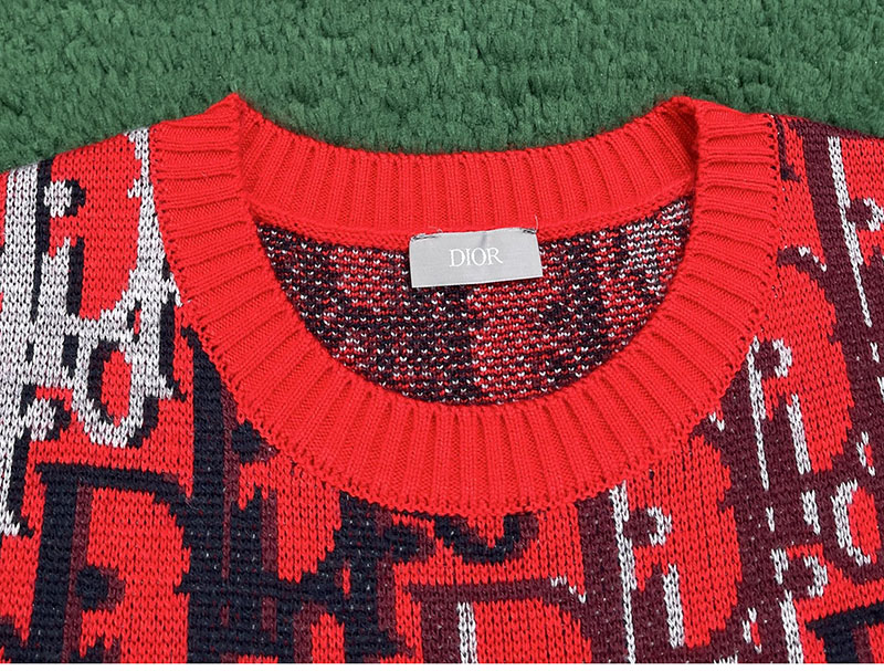 디올 멀티 컬러 오블리크 올오버 스웨터