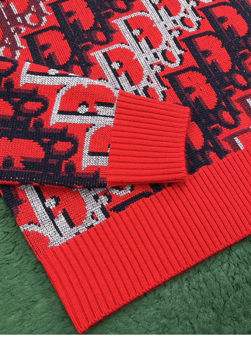 디올 멀티 컬러 오블리크 올오버 스웨터