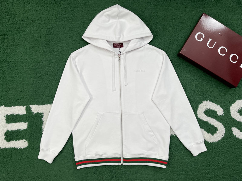 구찌 Web코튼 저지 스웨트셔츠 후드 집업