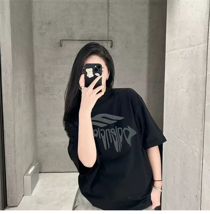 발렌시아가 3B 리퀴파이드 오버사이즈 반팔 티셔츠