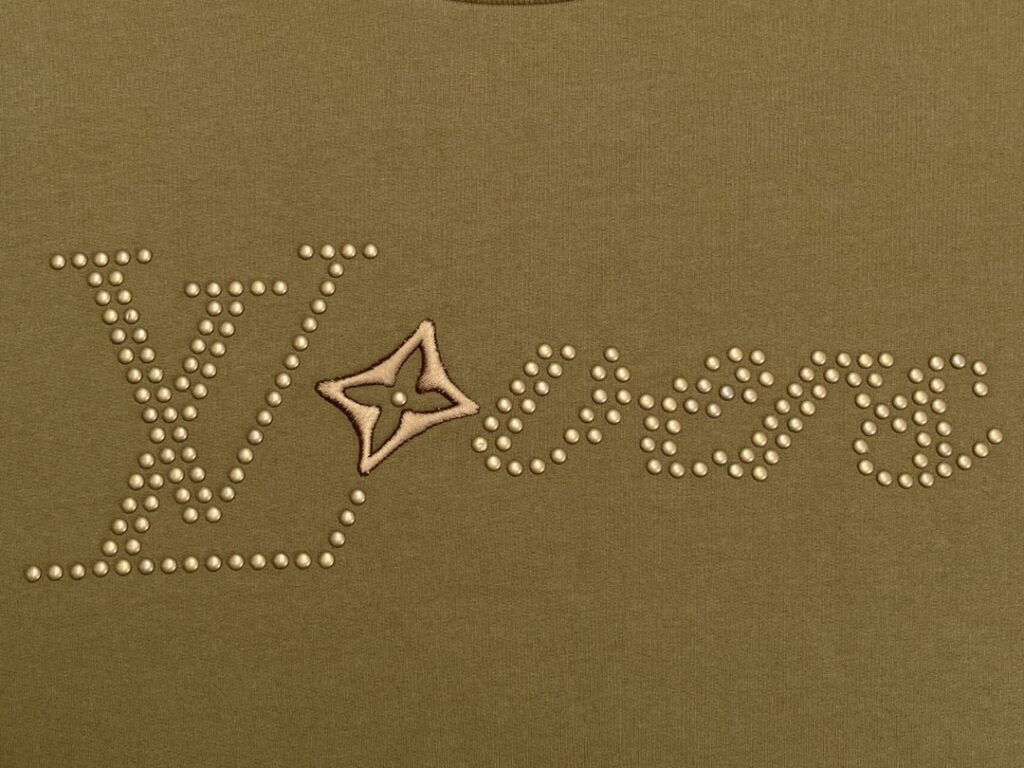 루이비통 24SS 코튼 시그니처 크루넥 맨투맨 카키