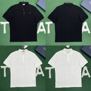 디올 CD 아이콘 코튼 피케 폴로 셔츠