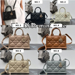 디올 매크로까나쥬 북 토드 레더 미니 백 21.5*13*7.5CM “6COLOR”