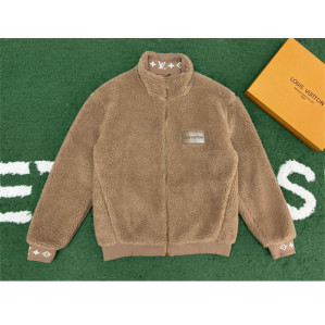 루이비통 로고 패치 후리스 블루종 2컬러