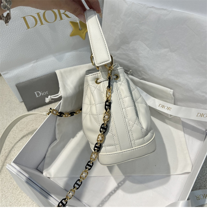 디올 졸리 버킷백 스몰 매크로 까나쥬 라떼