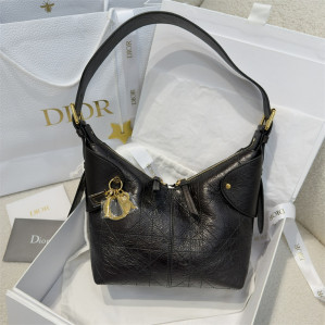 디올 보야주 스몰 백 블랙 플랫 매크로 까나쥬 그레인