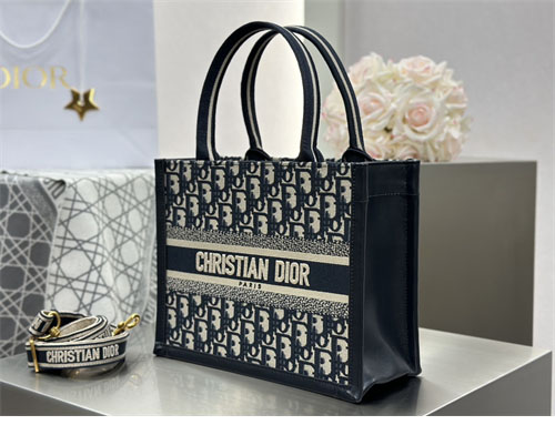 디올 북 토트백 스몰 오블리크 블루