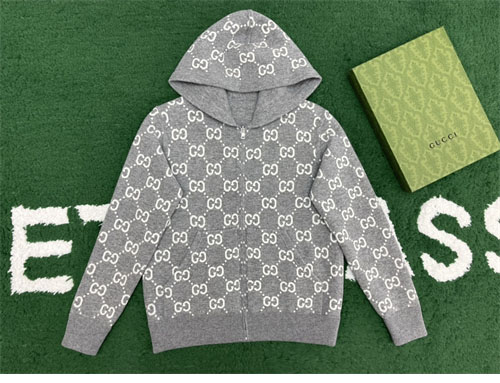 구찌 리버시블 GG 울 후드 집업