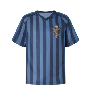 펜디 클럽 엠블럼 스트라이프 v넥 반팔 티셔츠